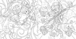 Alternative view 3 of Manga Glow in the Dark Coloring