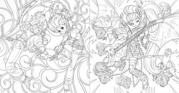 Manga Glow in the Dark Coloring