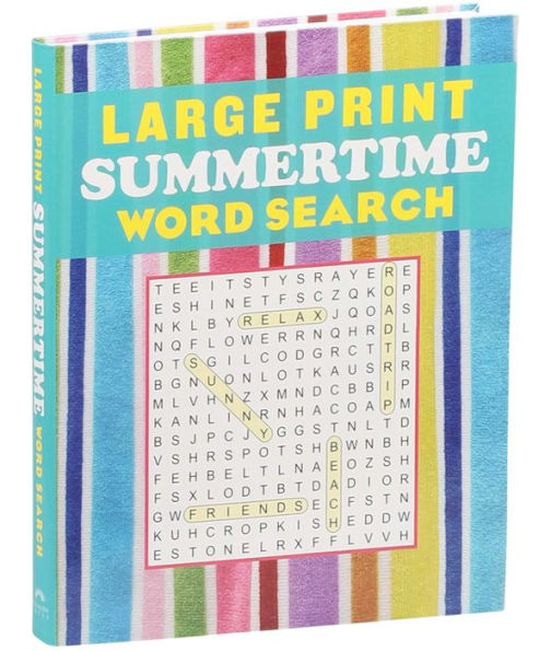 Large Print Summertime Word Search