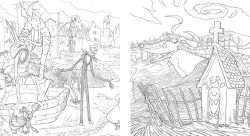 Alternative view 4 of Disney Tim Burton's The Nightmare Before Christmas Glow-in-the-Dark Coloring Book