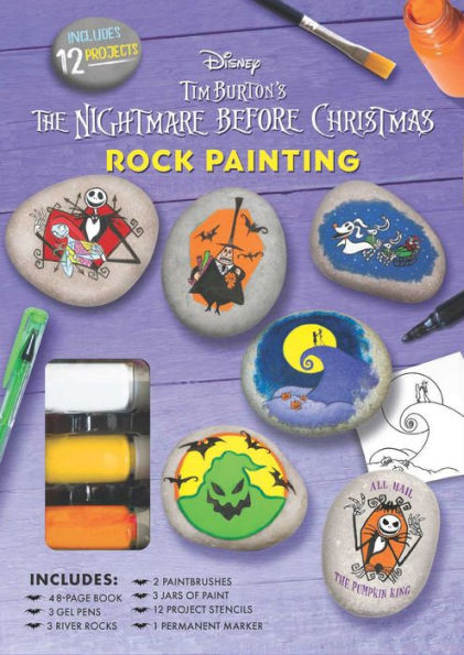 Disney Tim Burton's The Nightmare Before Christmas Rock Painting