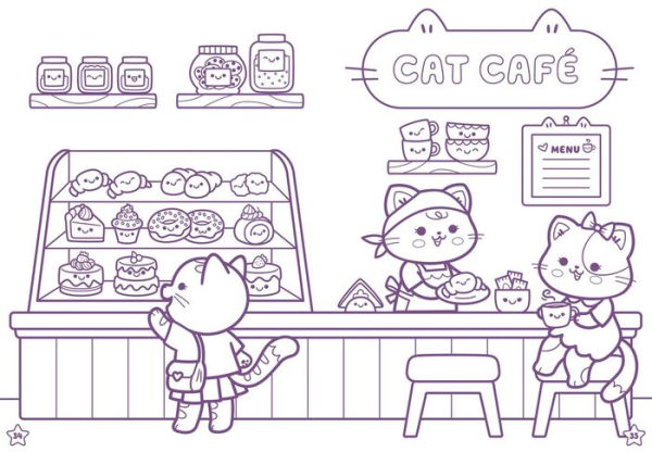 Kawaii Cuties: Coloring Book with Rainbow Pencil