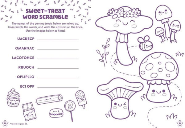 Kawaii Cuties: Coloring Book with Rainbow Pencil