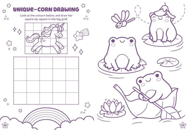 Kawaii Cuties: Coloring Book with Rainbow Pencil