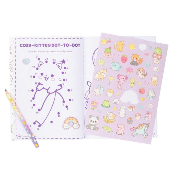 Kawaii Cuties: Coloring Book with Rainbow Pencil