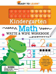 Title: Ready to Learn Kindergarten Math Write & Wipe Workbook with Popper, Author: Editors of Silver Dolphin Books