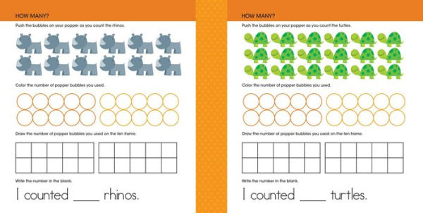 Ready to Learn Kindergarten Math Write & Wipe Workbook with Popper