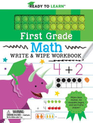 Title: Ready to Learn: First Grade Math Write & Wipe Workbook with Popper, Author: Editors of Silver Dolphin Books