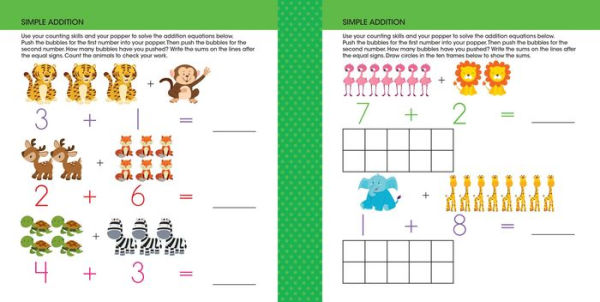 Ready to Learn: First Grade Math Write & Wipe Workbook with Popper