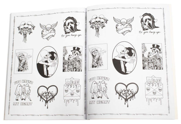 Love You to Death Coloring Stickers: Cute Creepy Stickers to Color
