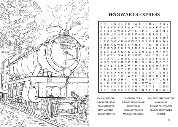 Harry Potter Word Search and Coloring Book