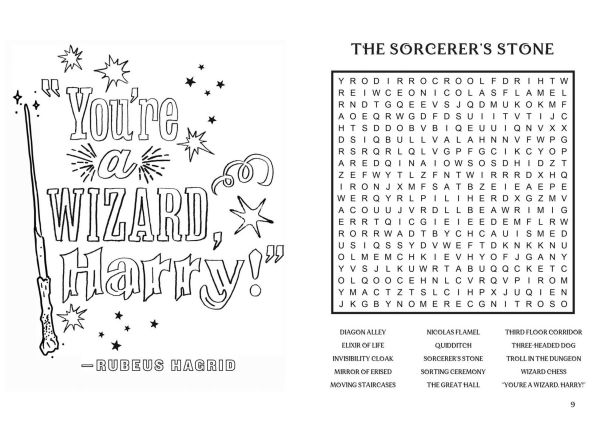 Harry Potter Word Search and Coloring Book