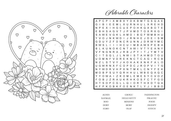 Feel the Love Word Search and Coloring