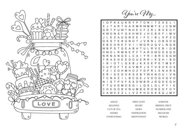 Feel the Love Word Search and Coloring