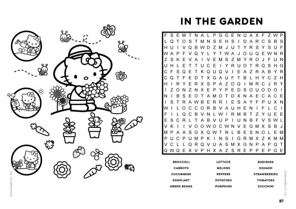 Hello Kitty and Friends Word Search and Coloring Book
