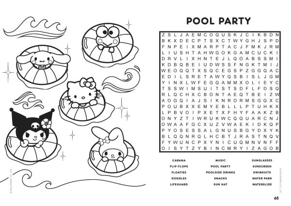 Hello Kitty and Friends Word Search and Coloring Book