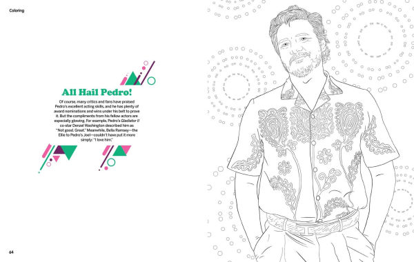 Pedro Pascal Coloring & Activity Book