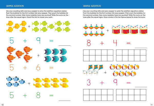 Ready to Learn: Super Skills Math Workbook with Ten-Frame Popper