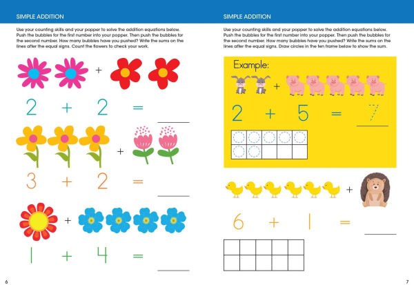 Ready to Learn: Super Skills Math Workbook with Ten-Frame Popper