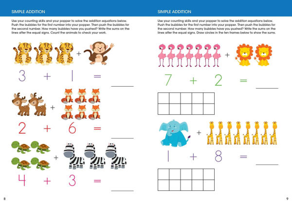 Ready to Learn: Super Skills Math Workbook with Ten-Frame Popper