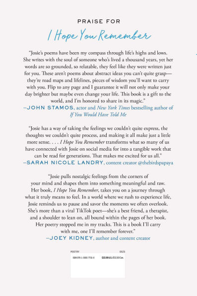 I Hope You Remember: Poems on Loving, Longing, and Living