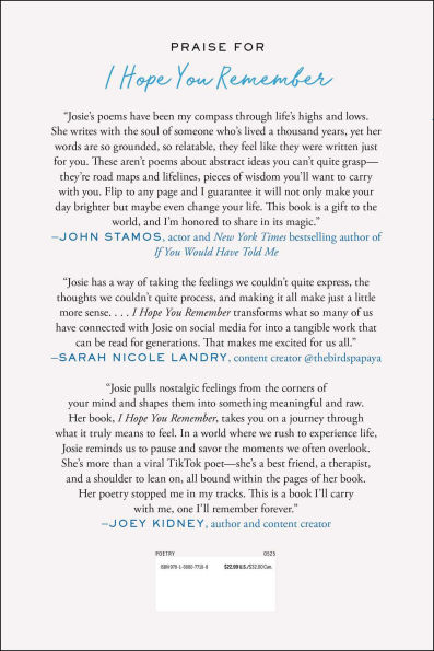I Hope You Remember: Poems on Loving, Longing, and Living