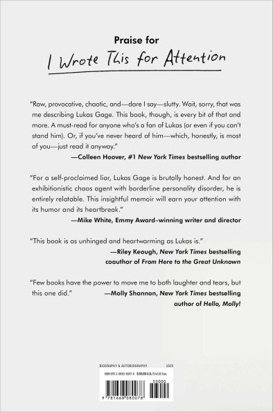 I Wrote This for Attention