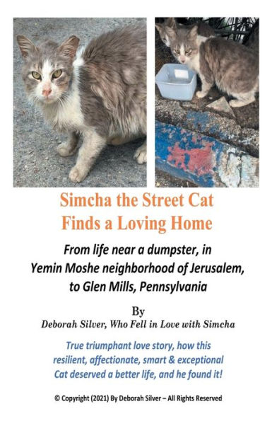 Simcha the Street Cat Finds a Loving Home: From life near a dumpster, in Yemin Moshe neighborhood of Jerusalem, to Glen Mills, Pennsylvania