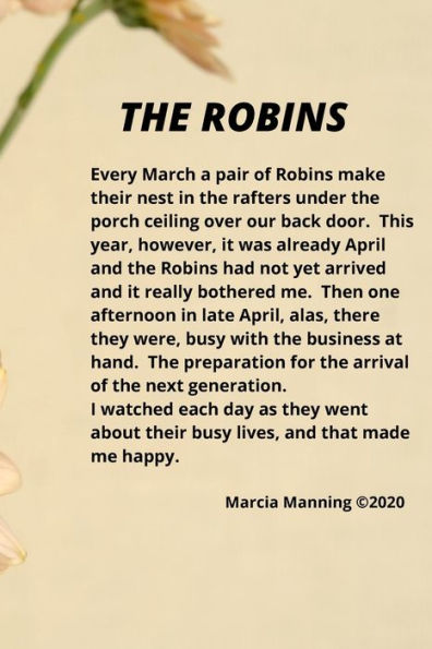 THE ROBINS: A Lined Journal Notebook dedicated to nature lovers.