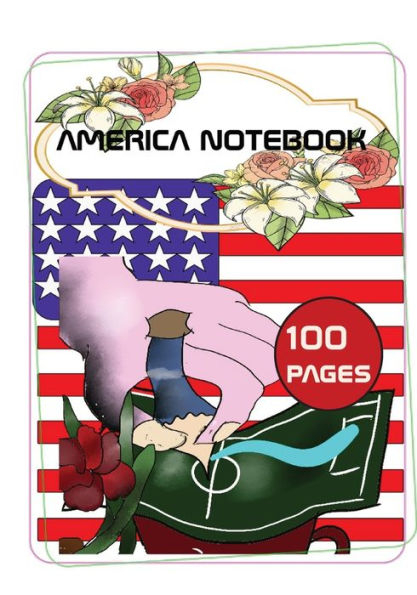 America Notebook: notebook, notepad, first day at school gift, kides exercise books, cute kids exercise book, yankee notebook, red skins