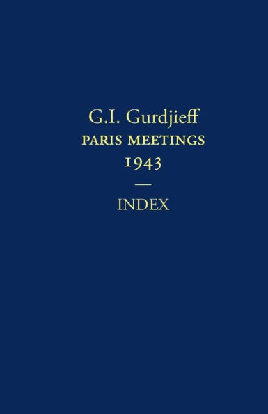 Paris Meetings 1943 Index