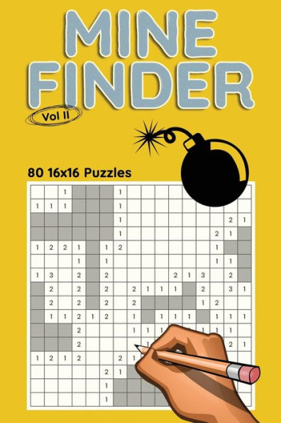 Mine Finder 16x16 Vol 2: 80 16x16 Puzzles to Solve, Great for Kids, Teens, Adults & Seniors, Logic Brain Games, Stress Relief & Relaxation