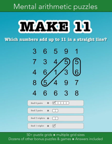 Make mental arithmetic number puzzles and other games: over 50 puzzle grids and dozens of other fun activities:Education resources by Bounce Learning Kids