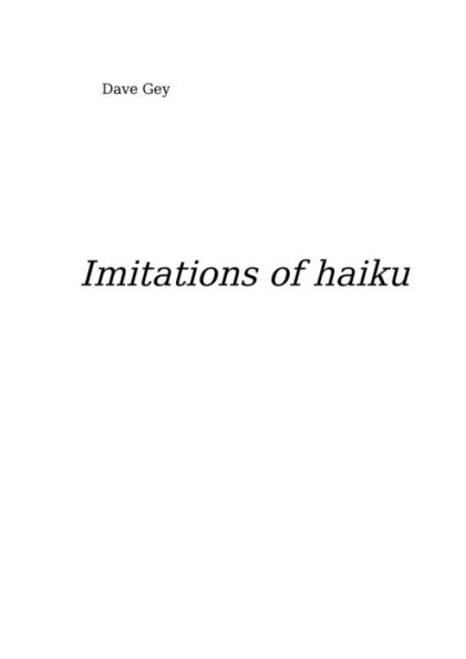 Imitations of haiku