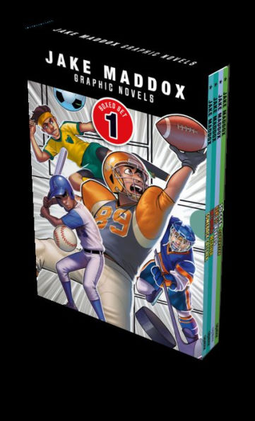 Jake Maddox Graphic Novels Boxed Set 1: Comeback Catcher, Daydream Receiver, Home Ice Rivals, Soccer Superstar