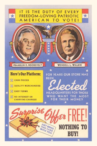 Vintage Journal Vote, Ad for Store