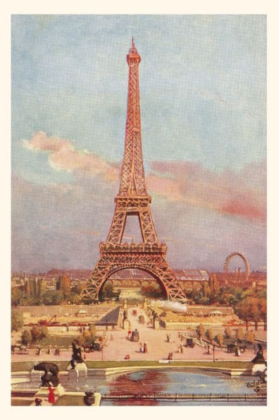 Vintage Journal Eiffel Tower and Fountain