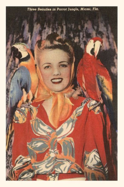 Vintage Journal Woman with Macaws, Florida