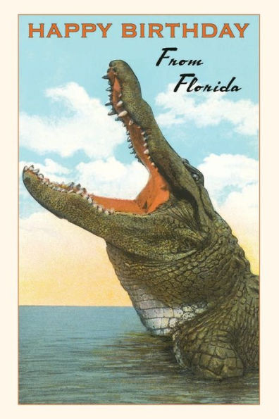 Vintage Journal Happy Birthday from Florida, Alligator