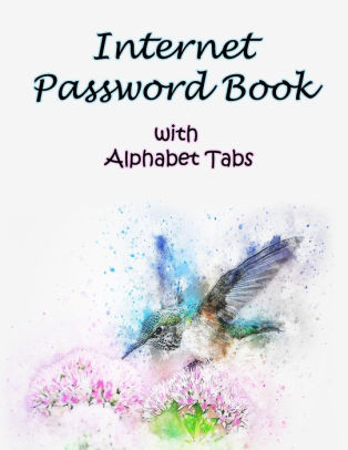 internet password book with alphabet tabs large print password book