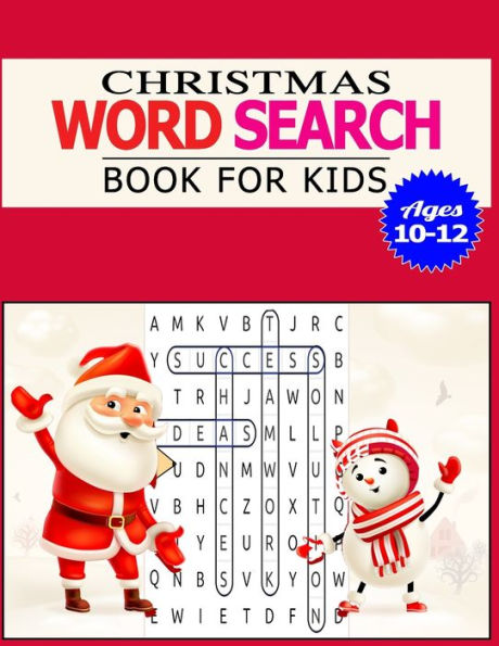 Christmas Word Search Book for Kids Ages 10-12: 50 Large print word search puzzle for kids.(with Solution)