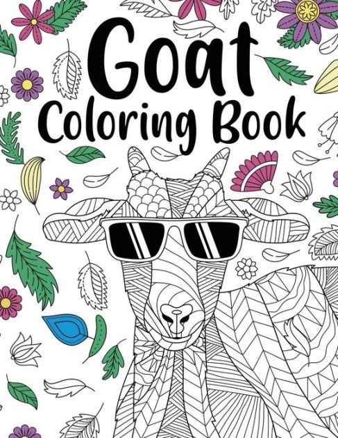 Goat Coloring Book: Adult Coloring Book, Goat Gifts for Goat Lovers ...