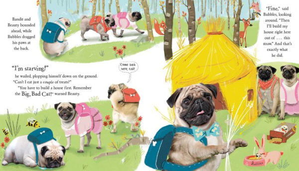The Three Little Pugs and the Big Bad Cat