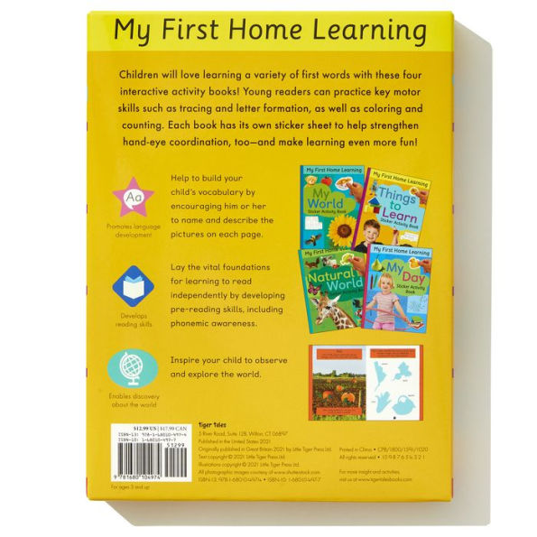 First Words and More: 4 Activity Book Boxed Set with Stickers: My Day; My World; Natural World; Things to Learn