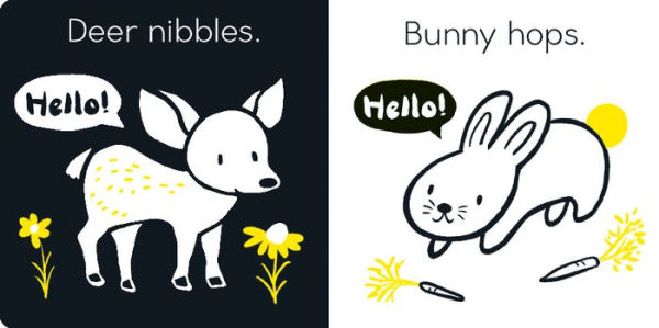 Hello Baby Animals!: A high-contrast book for babies