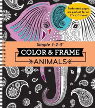 Title: Color & Frame - Animals (Adult Coloring Book), Author: New Seasons