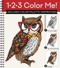 Title: 1-2-3 Color Me! (Adult Coloring Book with a Variety of Images - Owl Cover), Author: New Seasons