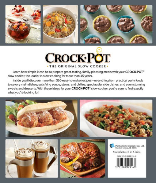 Publications International, Ltd. Crock-Pot Slow Cooker Recipes Cookbook