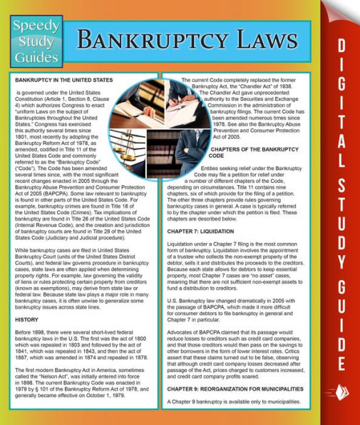 Bankruptcy Laws: Speedy Study Guides