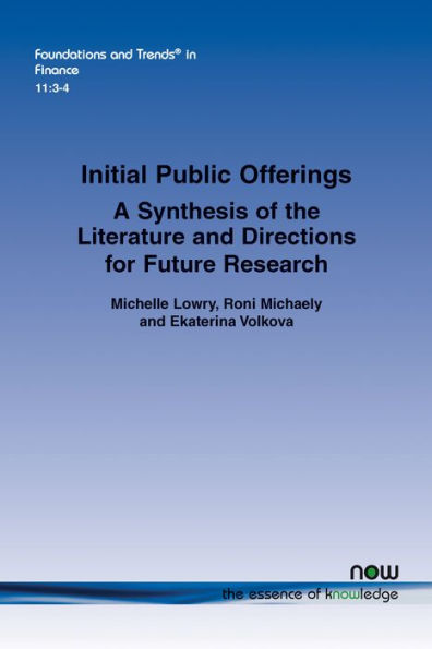 Initial Public Offerings: A Synthesis of the Literature and Directions for Future Research